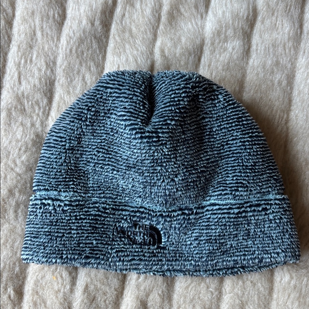 The North Face Blue Pile Fleece Beanie Size L-XL